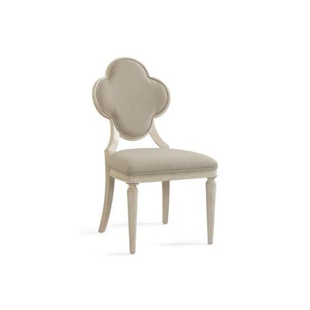 BASSETT Bassett 5080-DR-800 Chloe Side Dining Chair  Antique White & Ivory - 38 x 23 x 20 in. - Set of 2 5080-DR-800